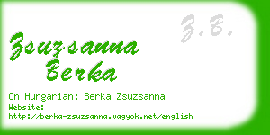 zsuzsanna berka business card